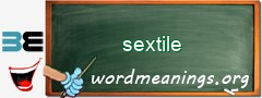 WordMeaning blackboard for sextile